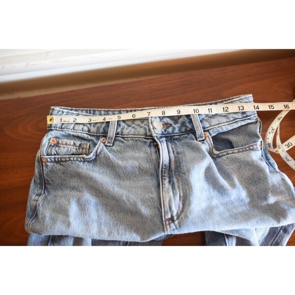 Garage Denim Jeans Womens 3 26 Wide Leg Baggy Light Wash Organic cotton soft - Picture 4 of 6